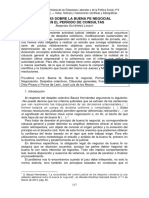 Notas Sobre La Buena Fe Negocial en El Período de Consultas