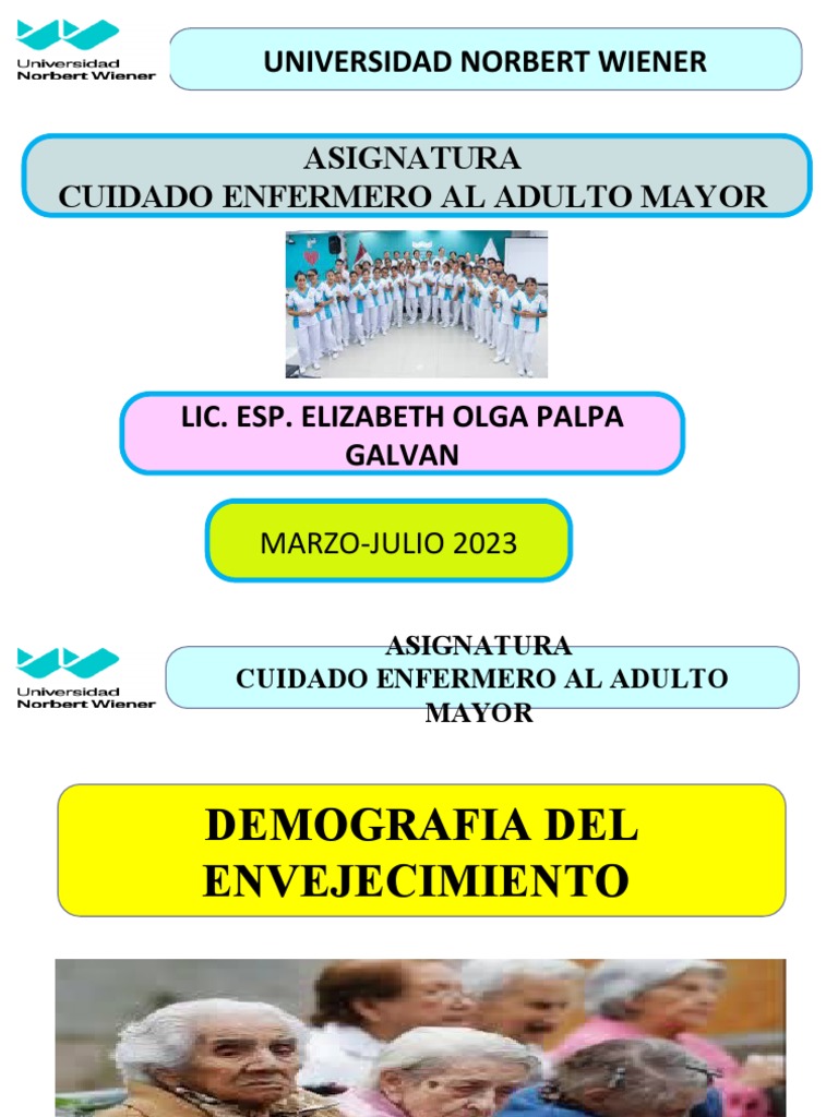 Envejecimiento y Cuidado del Adulto Mayor | PDF | Envejecimiento | Vejez