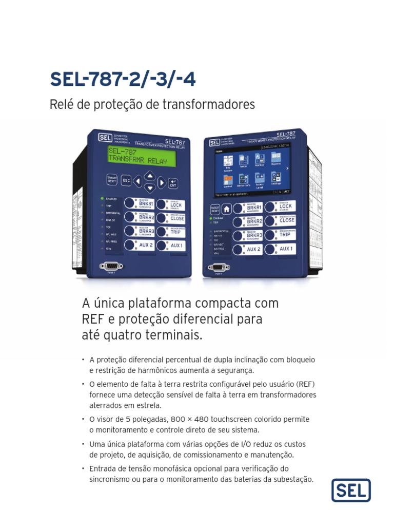 Relé SEL-787: Proteção de Transformadores | PDF | Transformador | Rede ...