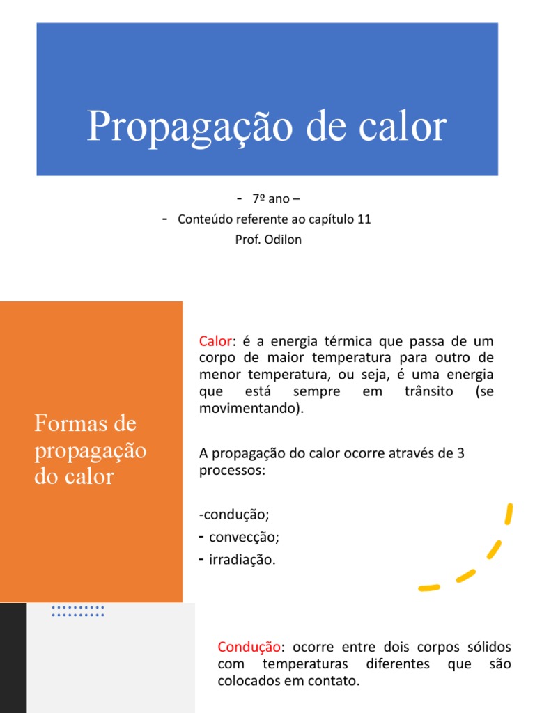 7º Ano - Cap. 11 Propagação de Calor | PDF
