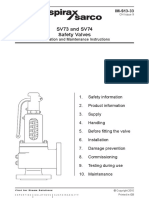 SV73 and SV74 Safety Valves: Installation and Maintenance Instructions