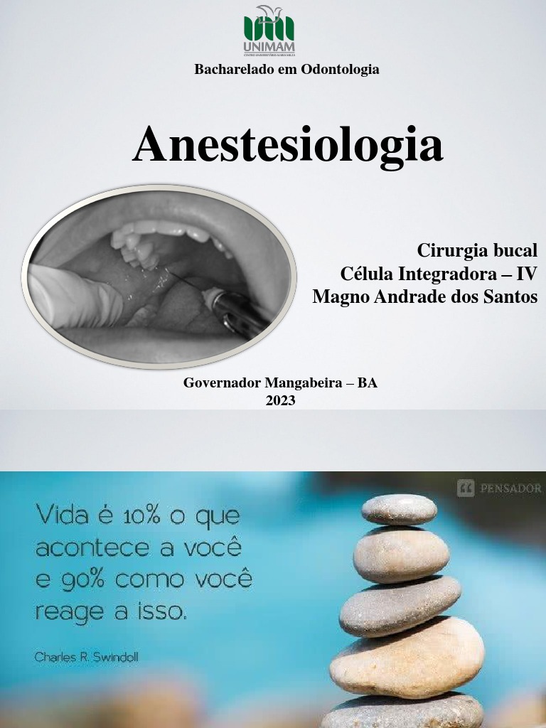 Aula 4 Anestesiologia Odontologica Pdf Especialidades Médicas