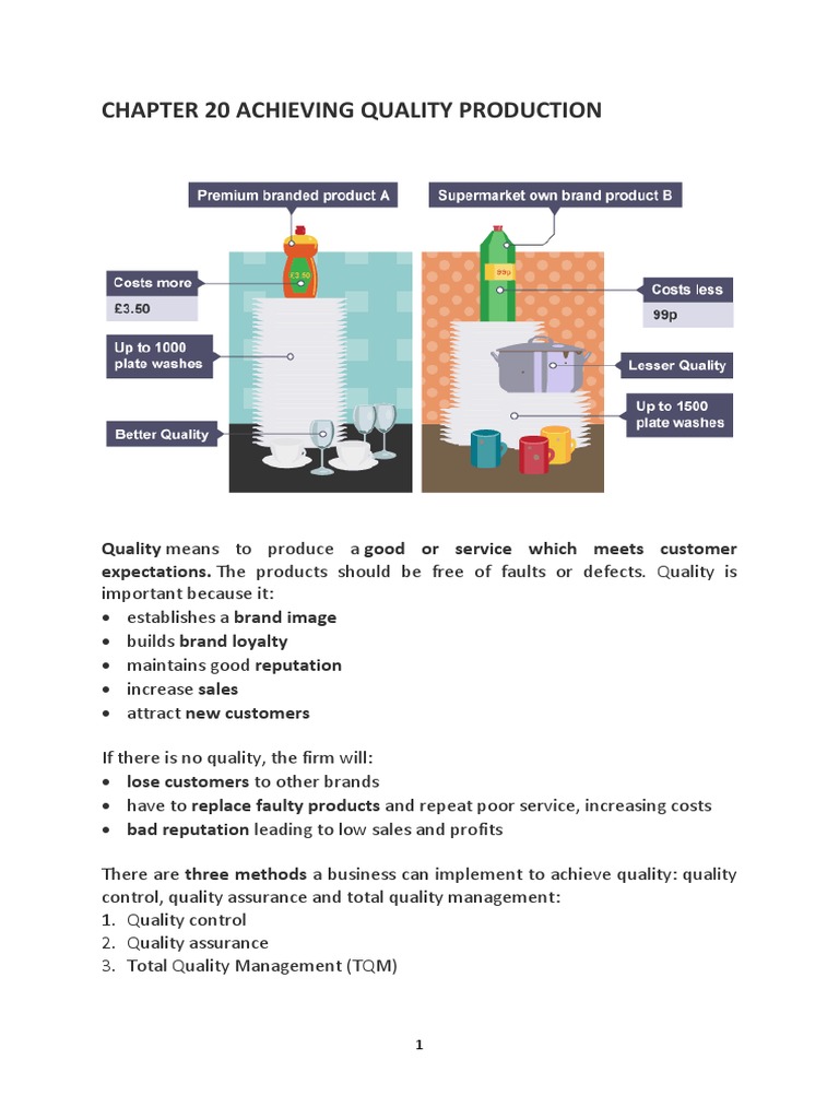 CHP 20 AchievingQualityProduction | PDF | Quality Management | Quality ...