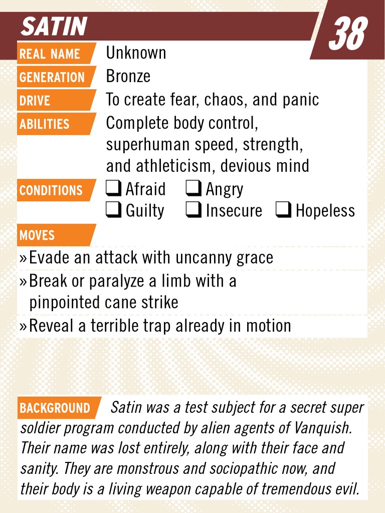 Masks Deck of Villainy PDF