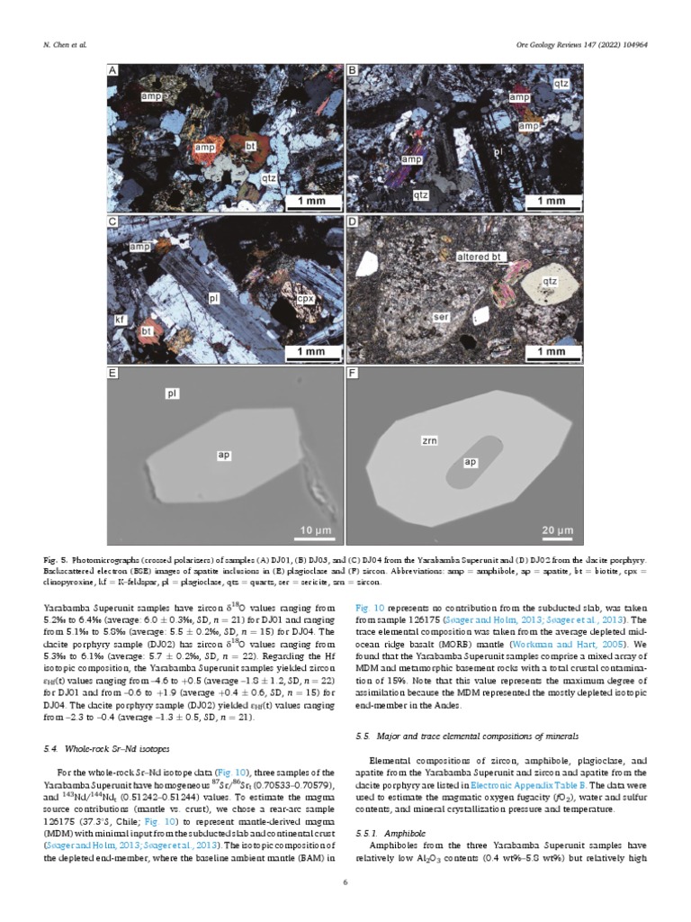 Ore Geology Reviews 147 (2022) 104964 N. Chen Et Al | PDF | Magma ...