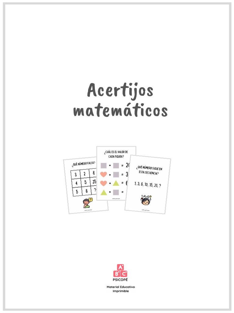 Acertijos Matemáticos | PDF | Matemáticas