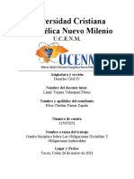 Cuadro Sinóptico Sobre Las Obligaciones Divisibles y Obligaciones Indivisibles