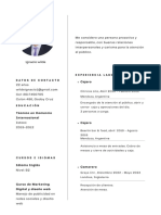 Curriculum Vitae Contadora Minimalista Moderno