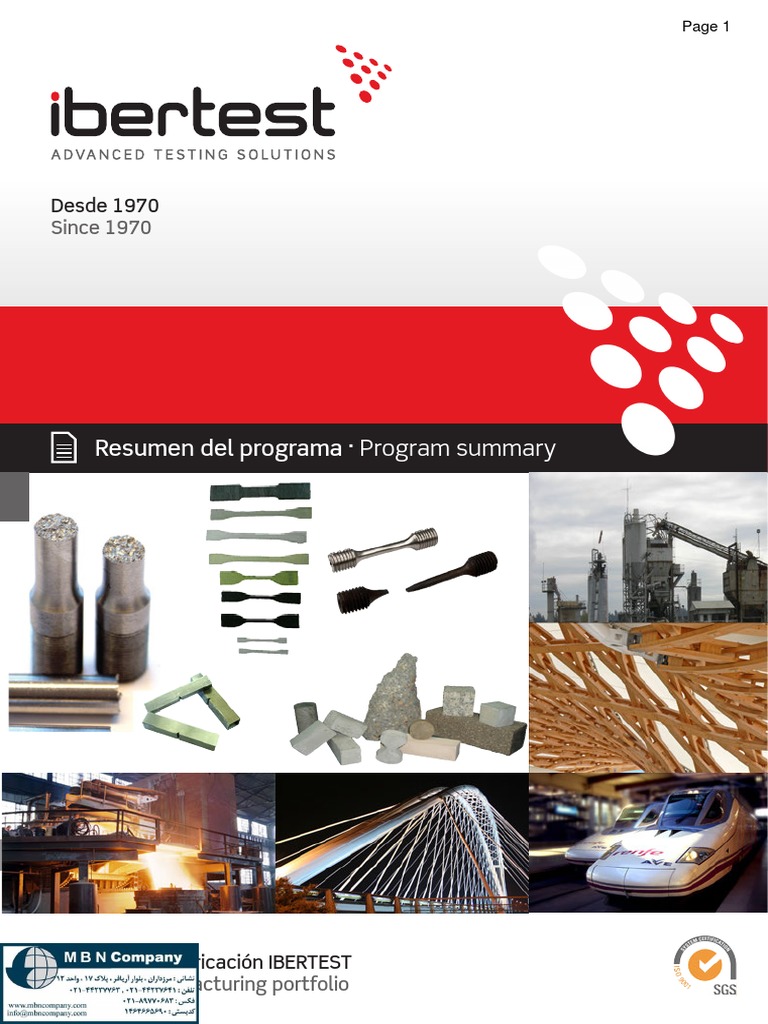 IBERTEST - Resumen Programa ... | PDF | Ingeniero civil | Mecánica
