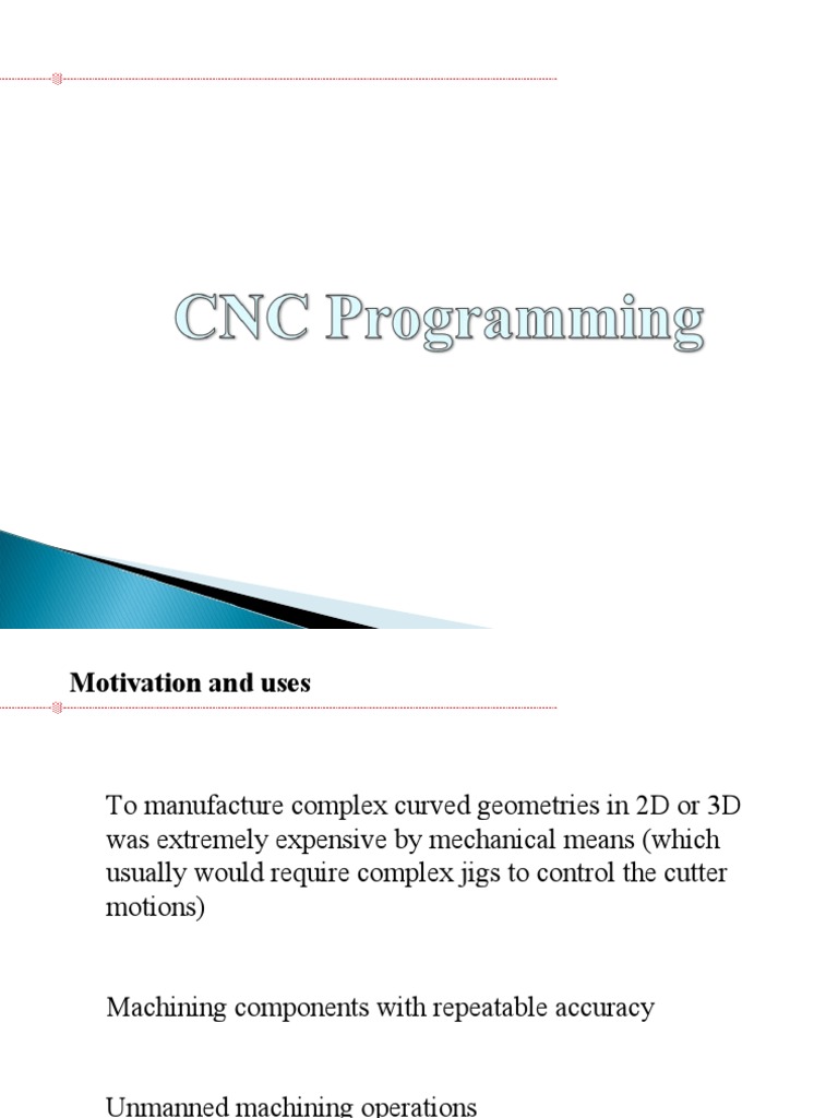 CNC1 | PDF | Numerical Control | Industrial Processes
