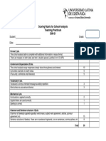 Rubric For School Analysis