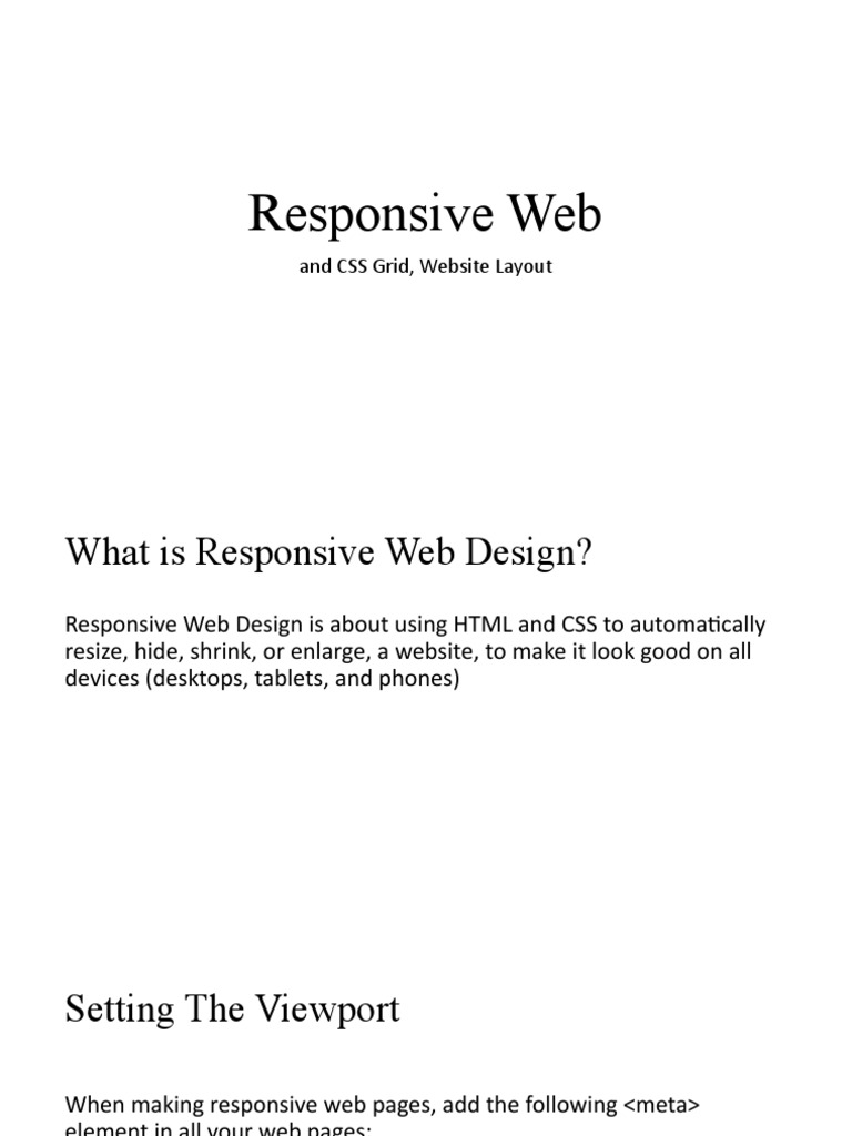 Responsive Web | PDF | Responsive Web Design | World Wide Web