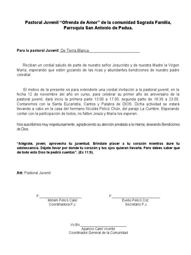 Pastoral Juvenil Cartas. | PDF | María, madre de Jesús | eucaristía