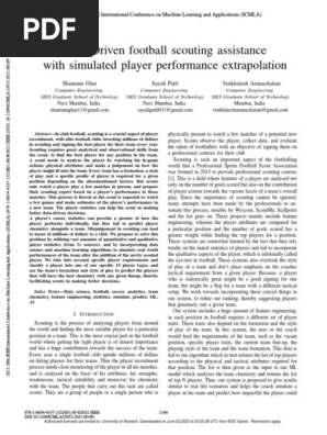 Data Driven Football Scouting Assistance With Simulated Player Performance Extrapolation