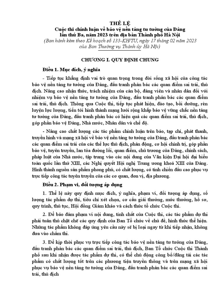 The le cuoc thi chinh luan bao ve nen tang tu tuong cua dang 2023 pdf