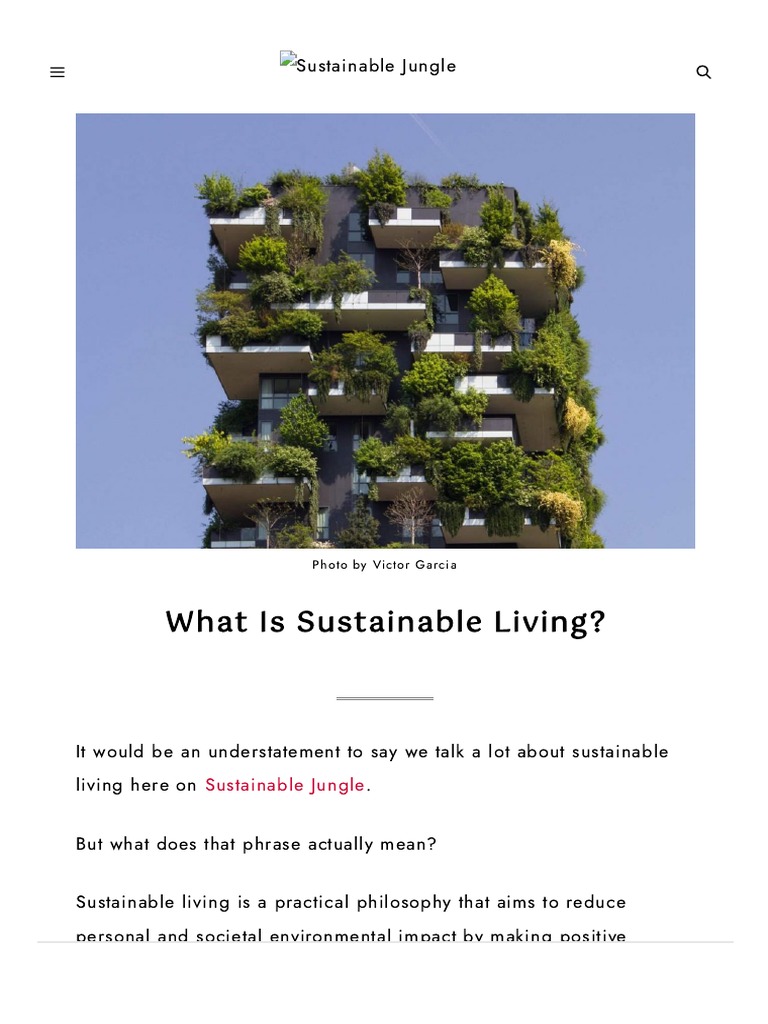 Sustainable Living Guide | PDF | Sustainability | Agriculture