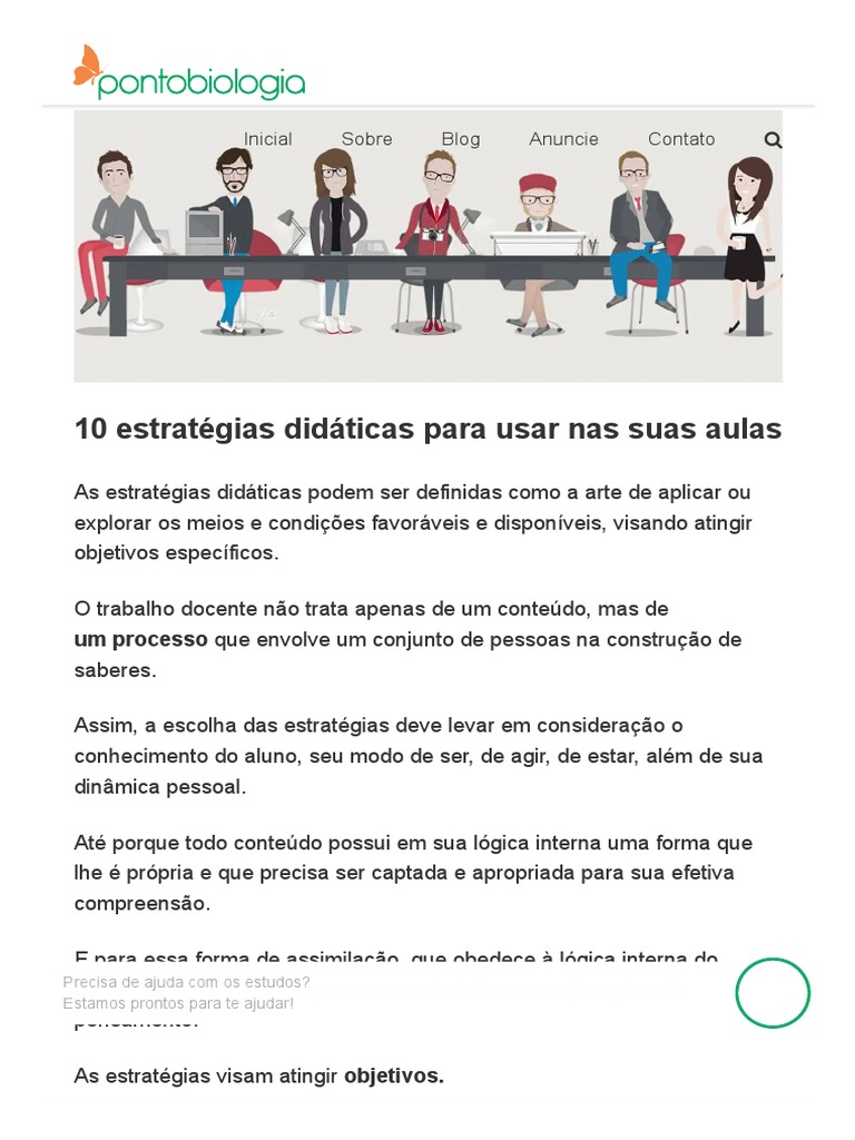 10 Estratégias Didáticas para Usar Nas Suas Aulas | PDF | Conhecimento ...