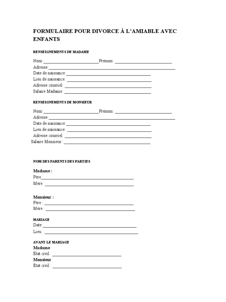 Divorce avec enfant pdf