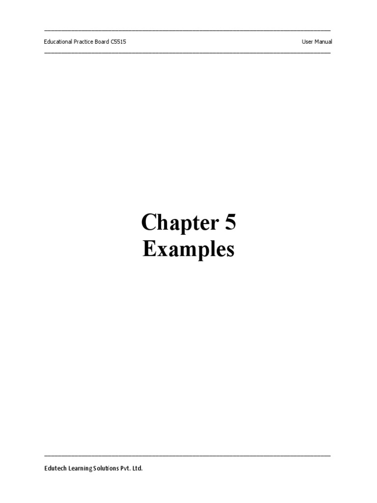 Chapter 5 Examples Home Page | PDF