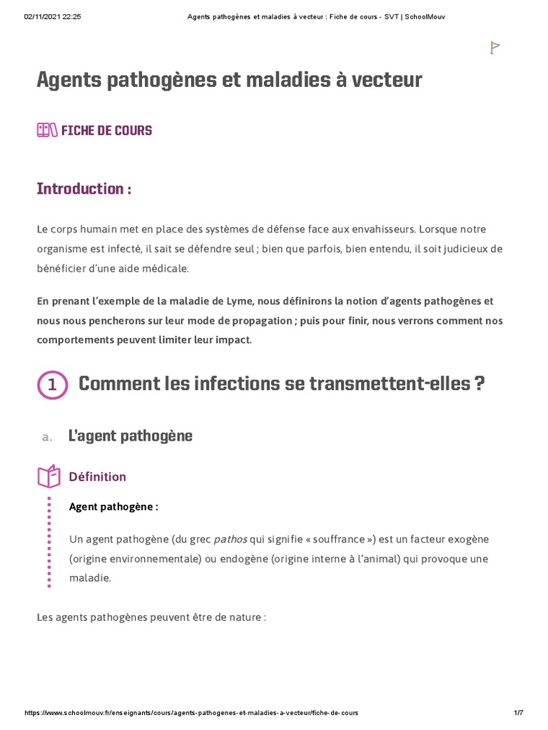 Agents pathogènes et maladies vectorielles | PDF | Maladie de Lyme ...