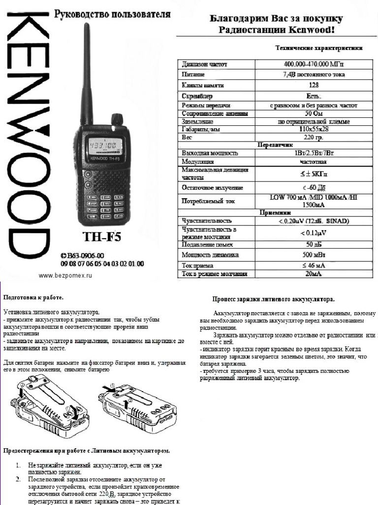 Kenwood TH f5 Dual | PDF