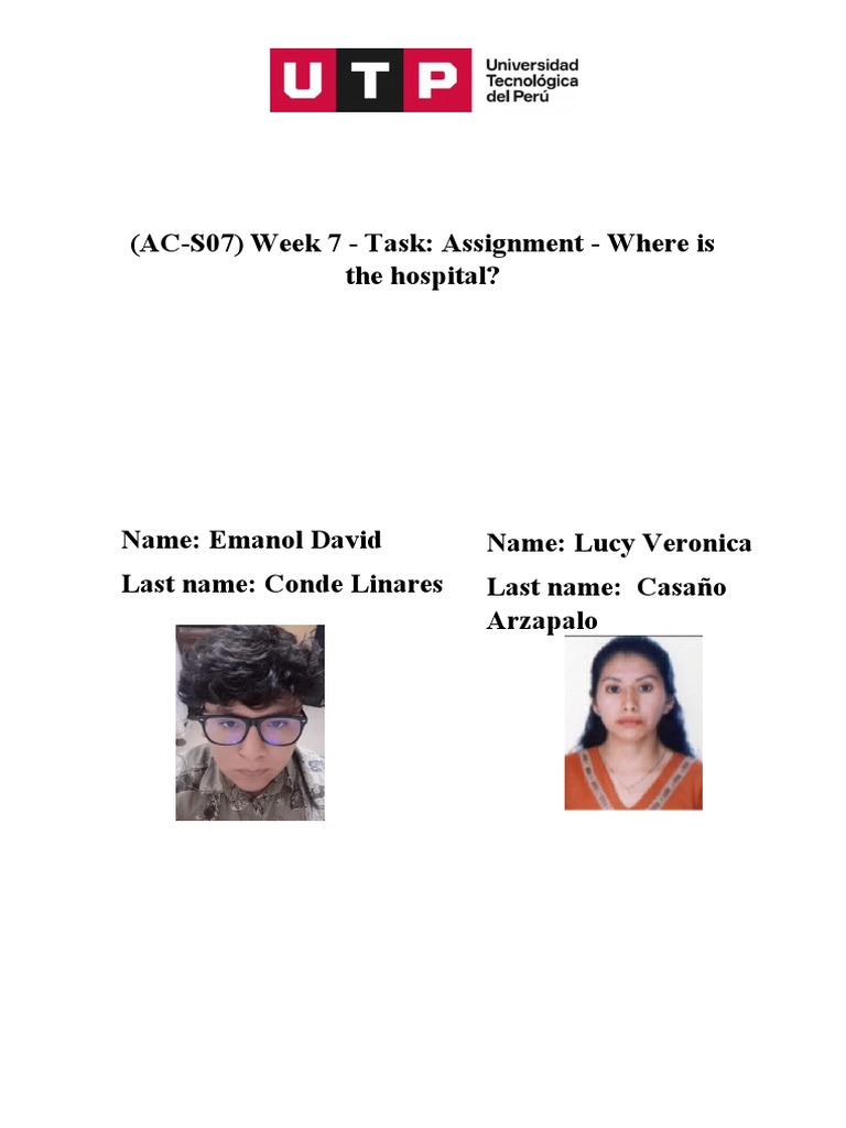 (AC-S07) Week 7 - Task - Assignment - Where Is The Hospital | PDF