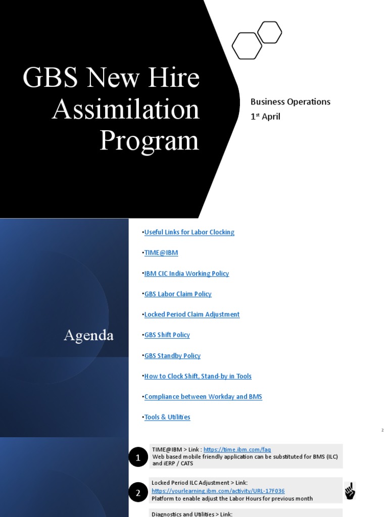 GBS New Hire Assimilation Program - Busines Operations Essentials | PDF