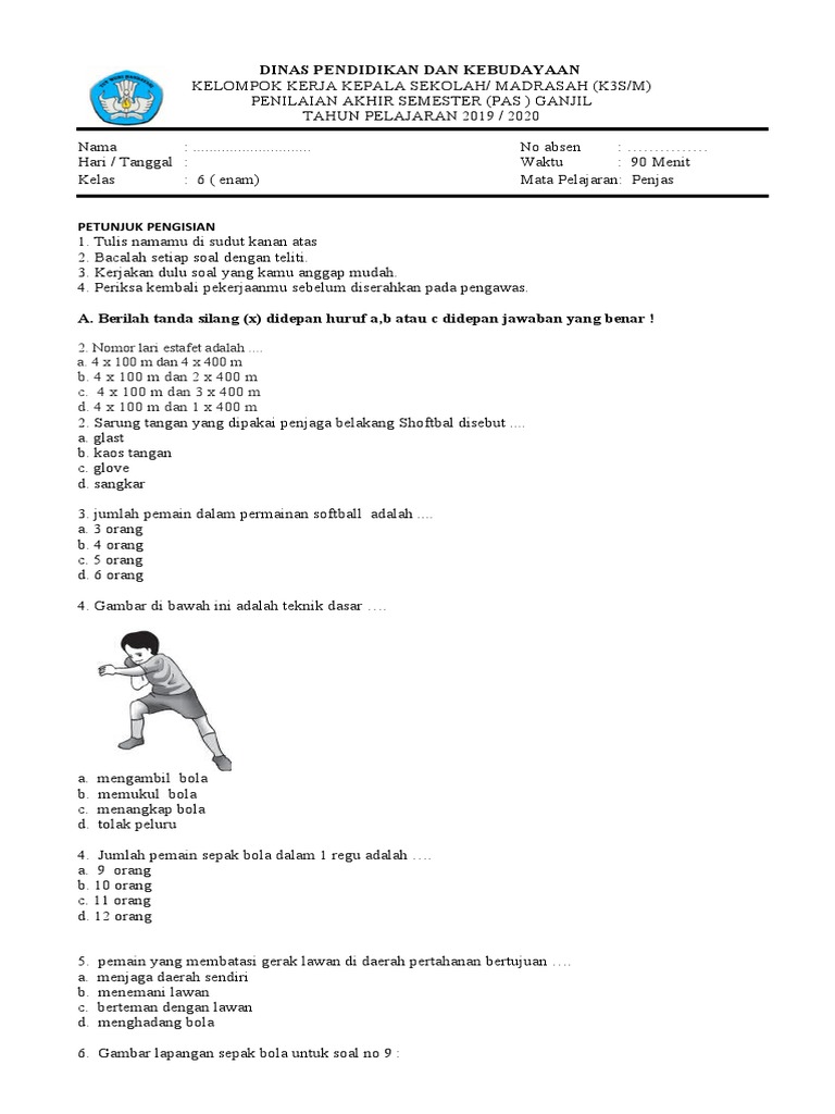 Panduan Lengkap: Download Soal Penjaskes Kelas 6 Semester 2 Tahun 2019 untuk Persiapan Optimal