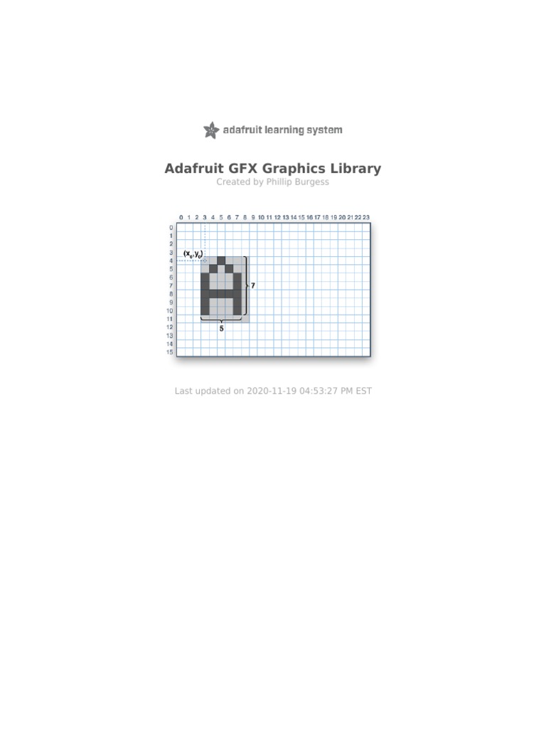 Adafruit GFX Graphics Library | PDF | Computers | Technology & Engineering