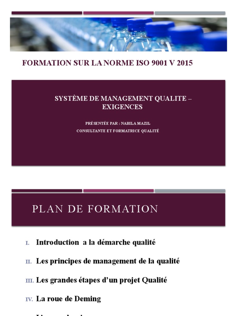 Sensibilisation à la Qualité ISO 9001 | PDF | Management de la qualité ...