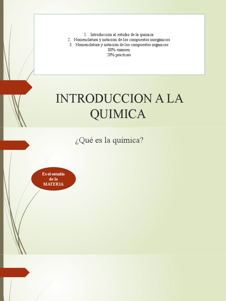 INTRODUCCION A LA QUIMICA | PDF