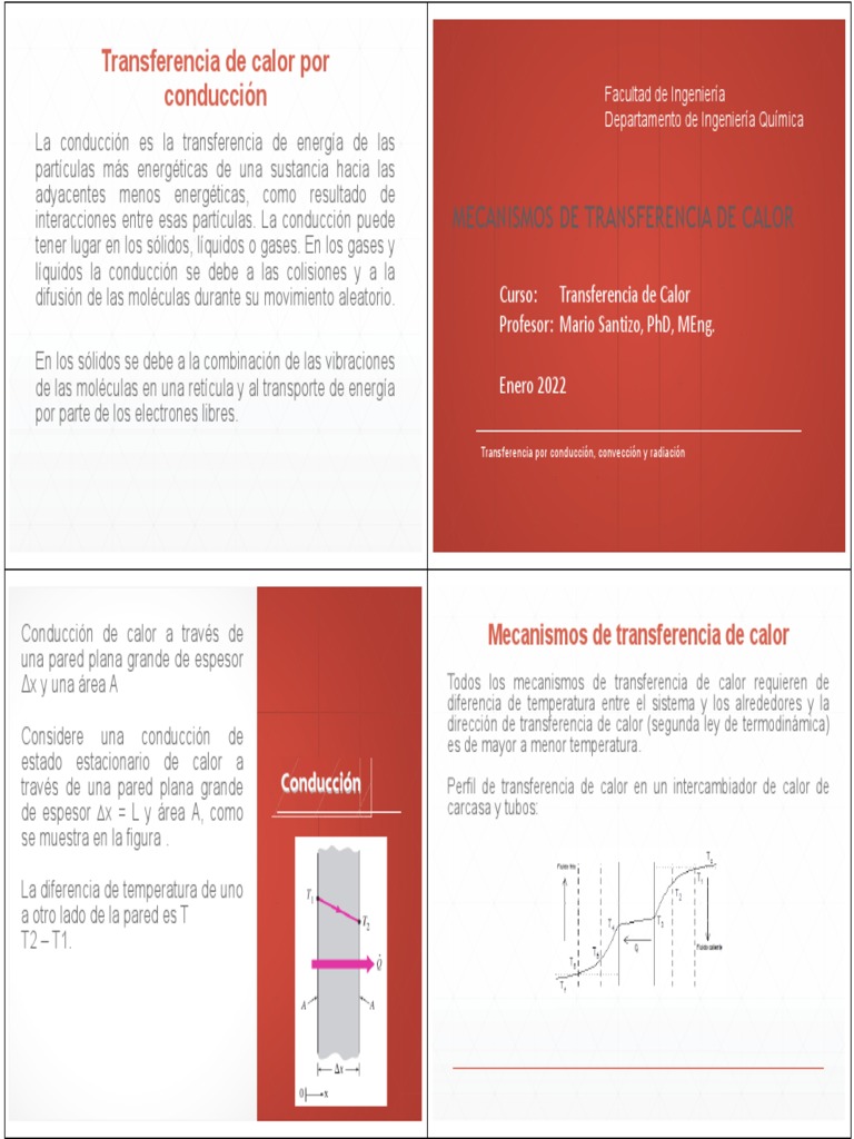 Mecanismos de Transferencia de Calor | PDF | Conduccion termica ...