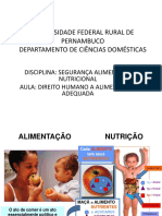 Slide - DIREITO HUMANO A ALIMENTAÇÃO ADEQUADA