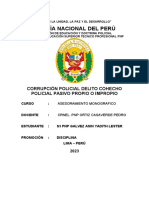 CORRUPCIÓN POLICIAL DELITO COHECHO POLICIAL PASIVO PROPIO O IMPROPIO (Cuerpo)