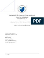 .Theory of Electrical Engineering Exam July 2020