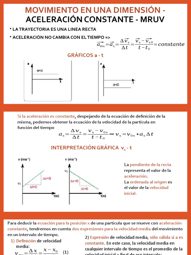 Semana 3 - Clase 1 - Cinemática MRUV | PDF