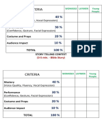 CRITERIA ..Gospel..storytelling