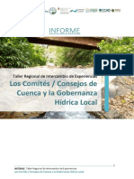 Informe Ayuda Memoria Intercambio de Experiencias de Los Comites y Consejos de Cuencas y La Gobernanza Hidrica Local