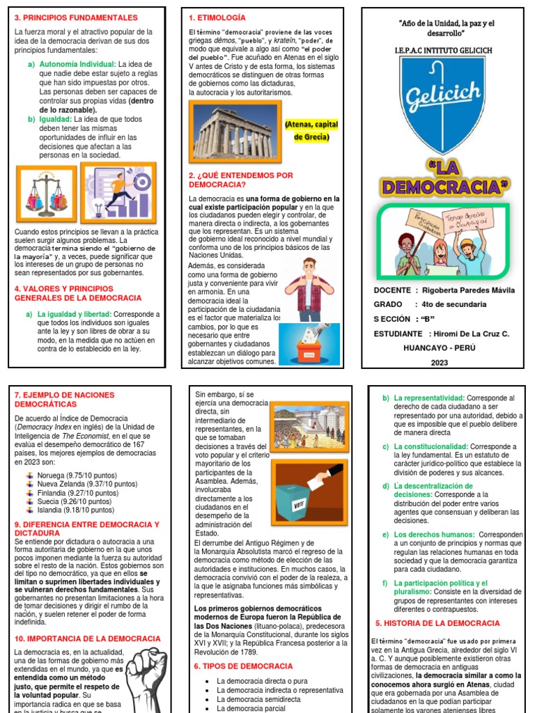 Evolución y Principios de la Democracia | PDF | Democracia | Ideologías ...