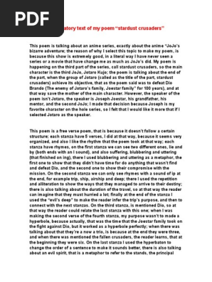 Explanatory Text of My Poem