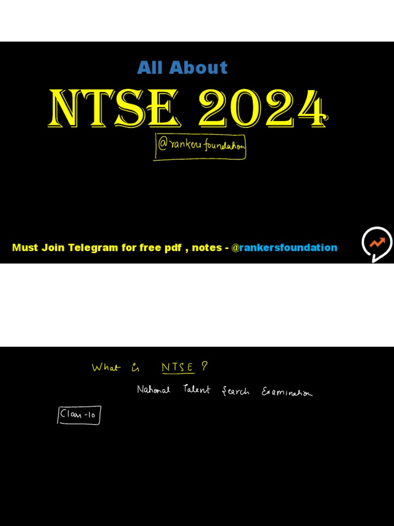 All About NTSE 2024 PDF
