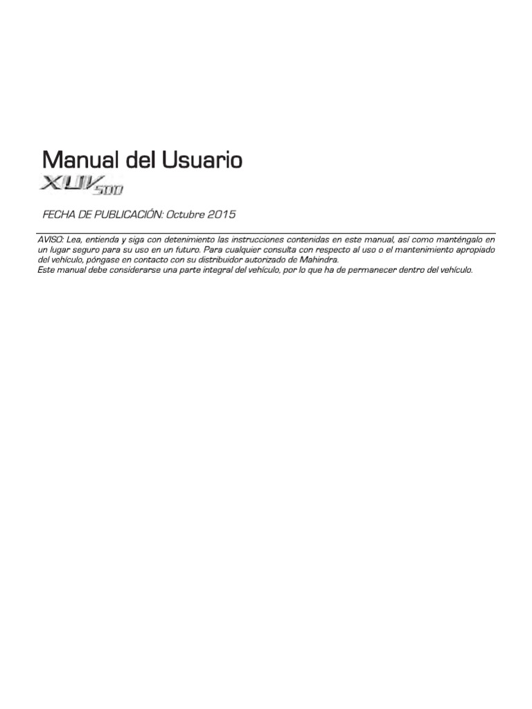 Lum Xuv 500 Refresh 2015 Es PDF