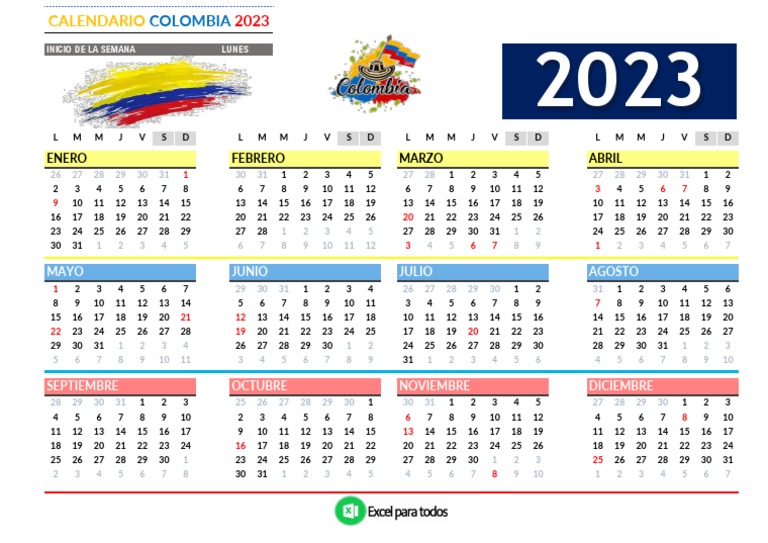 CALENDARIO COLOMBIA 2022 Y 2023 intelligence overview