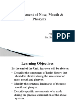 Assessment of Mouth & Pharynx