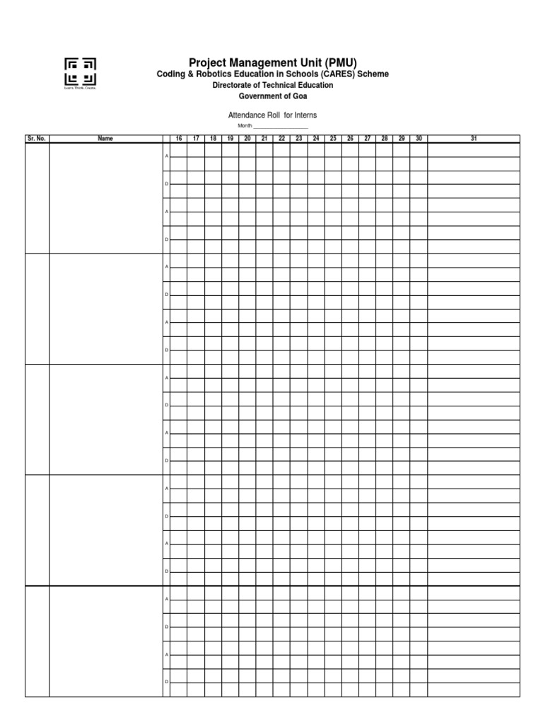 Attendance Roll PDF