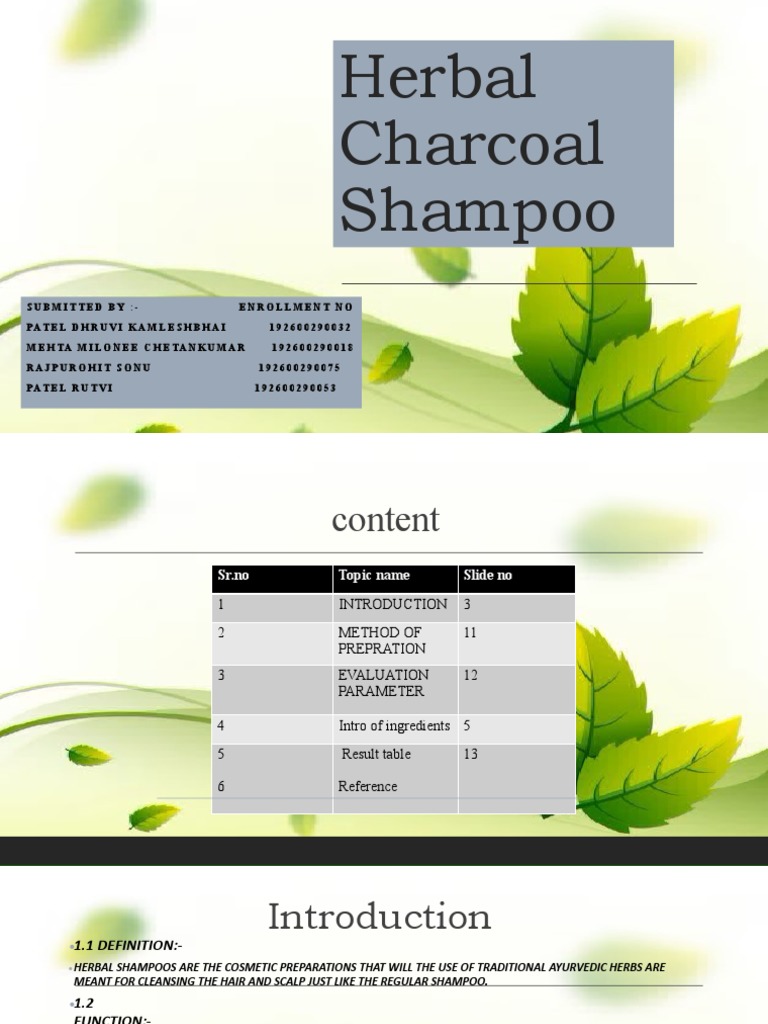 Herbal Charcoal Shampoo | PDF | Shampoo