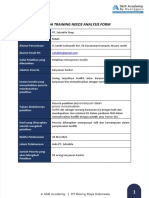 Training Needs Analysis Form Midun