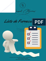 Lista de Fornecedores