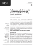 To Express or To End? Personality Traits Are Associated With The Reasons and Patterns For Using Emojis and Stickers