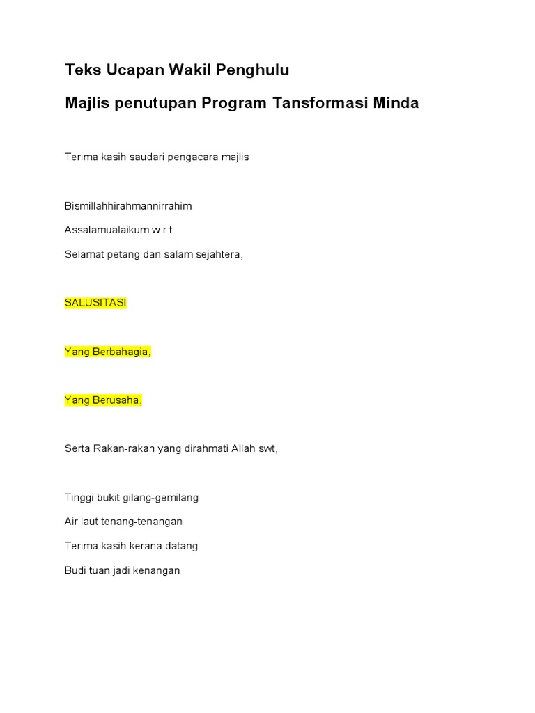 Teks ucapan penghulu pdf